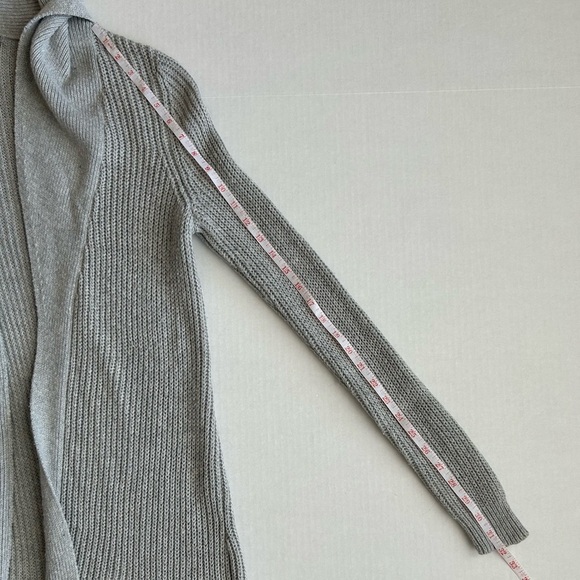 Talbots Women's Gray Lambswool Open Knit Cardigan Sweater Small Petite - Picture 7 of 12